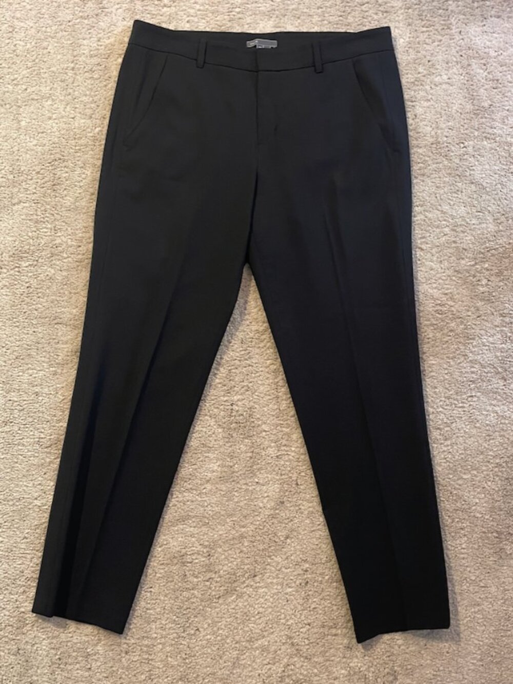 Vince Black Side Strapping Stretch Wool Trousers Pants Minimalist Size 12 EUC - Picture 4 of 16